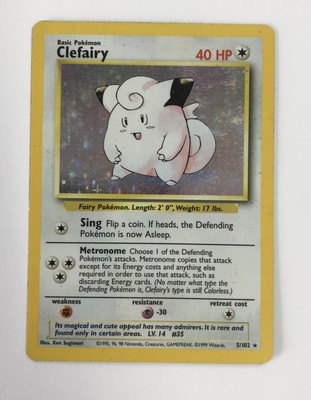 Clefairy 5 102 Holo Rare Vintage 1999 Wotc Base Set Pokemon Card Lp Tcgのebay公認海外通販 セカイモン
