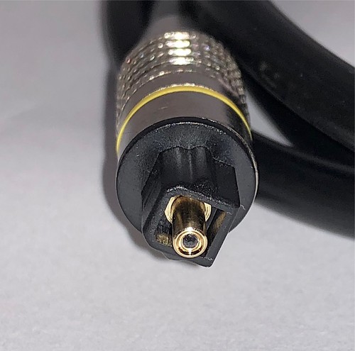 CABLE AUDIO NUMERIQUE DIGITAL TOSLINK HAUTE PERFORMANCE FIBRE OPTIQUE TRESSÉ OR