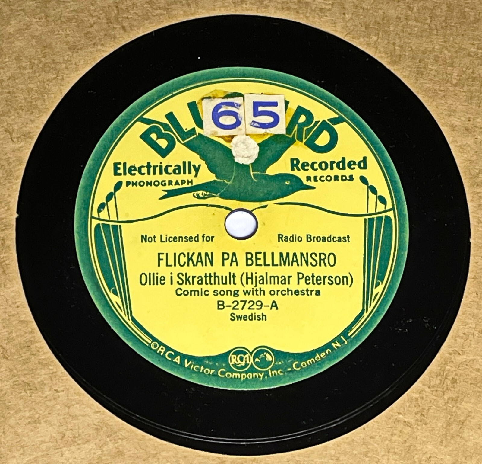 OLLIE SKRATTHULD / HJALMAR PETERSON w/ ORCHESTRA SWEDISH 78
