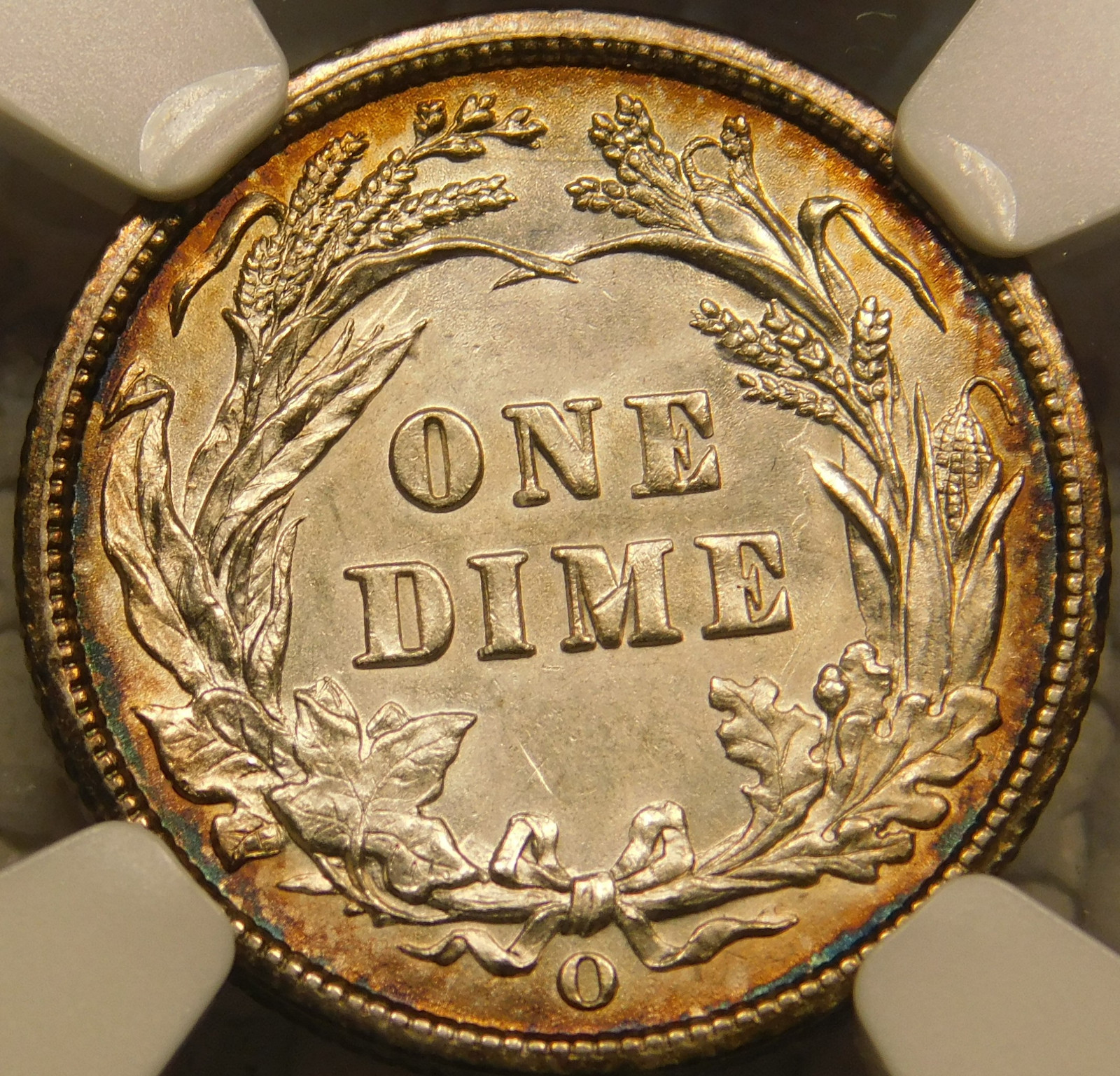 1892 O 10C Barber/Liberty Head Dime Certified NGC MS63 Sharp