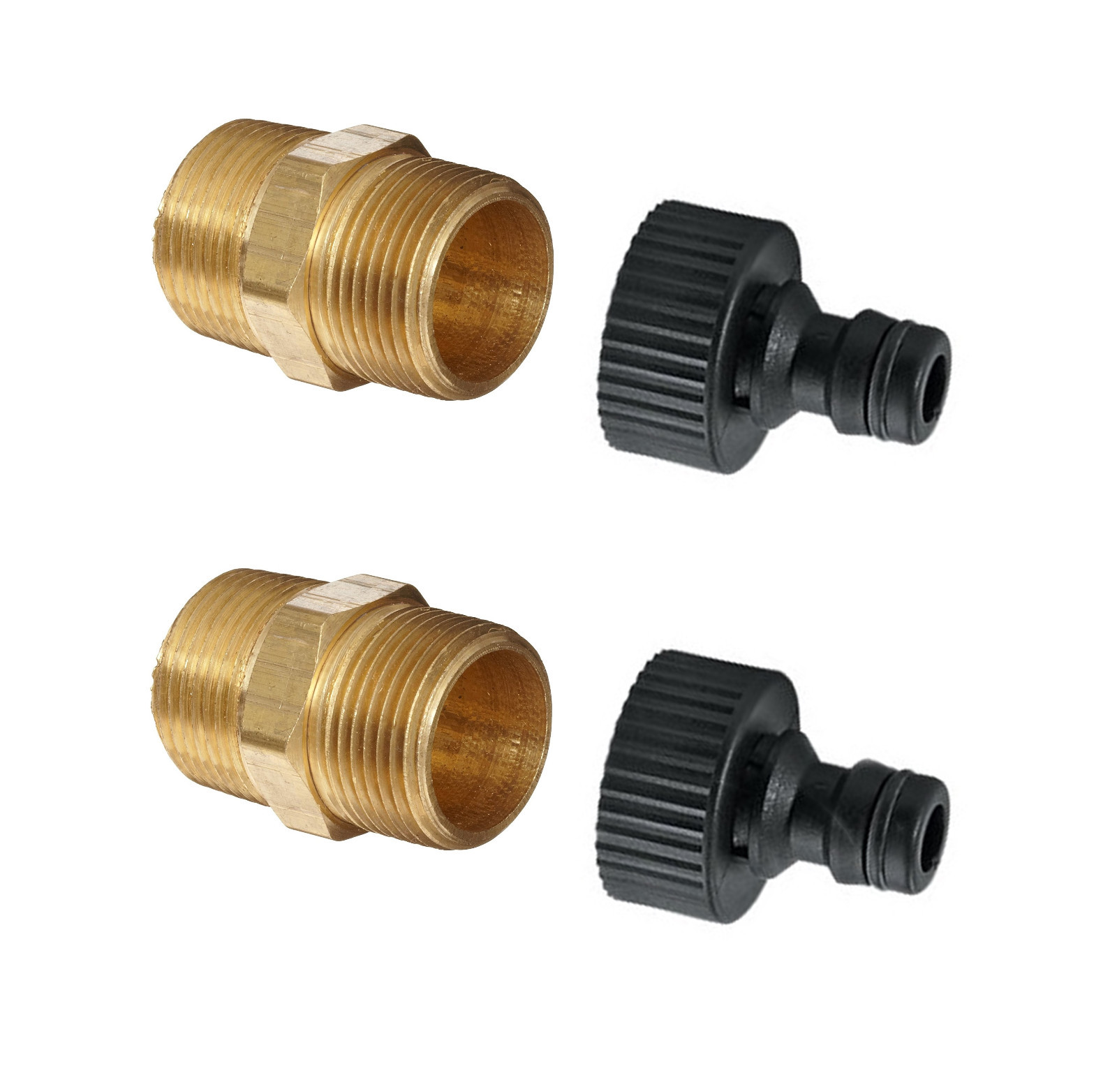 3/4" BSP Male to Hozelock Style Garden Tap Hose Connector Fittings