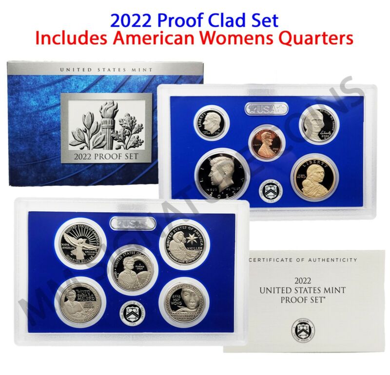 2022 CLAD PROOF SET 22RG 10-Coin READY TO SHIP