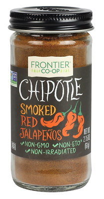 Frontier Co-Op Ground Chipotle, 2.15 Ounce, Dried, Smoked Peppers, Rich Aroma, S