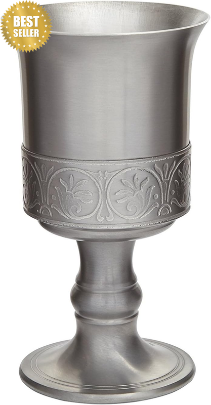 Medieval Antique Finish Pewter Goblet
