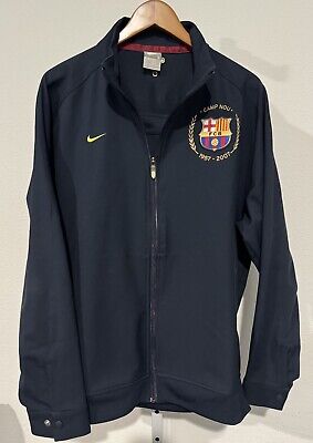 NIKE FC BARCELONA Camp Nou 1957-2007 Mens Zip Jacket Size L Blue 237757-460