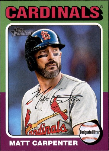 2021 Topps Heritage High - MATT CARPENTER - Black Refractor