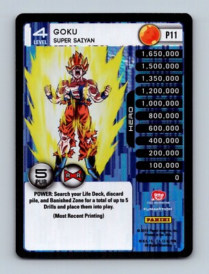 Dragon Ball Z TCG Goku Super Saiyan P11 FOIL Promo Card Panini Evolution NM
