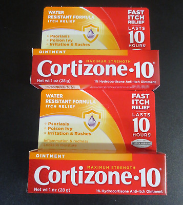 Cortizone 10 Maximum Strength Hydrocortisone Anti-Itch Ointment - 2 BOXES