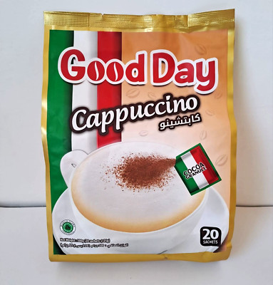 Good Day Cappuccino Instant Coffee Bags 20 x25g Sachet Drink Easy To Prepare
