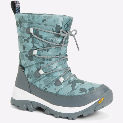 Pre-owned Muck Boots Arctic Ice Nomadic Sport Agat Hiking Wellingtons Womens In Castlerock/trooper Camo