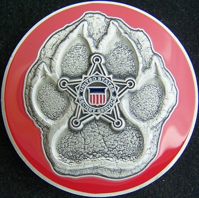 US Secret Service USSS Explosives Detection Team K9 Canine Red Challenge Coin