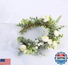 LLinfflr Wedding Flower Crown Women Flower Headband Hair Wreath Floral Headpiece Halo Boho Party Prom Photos White