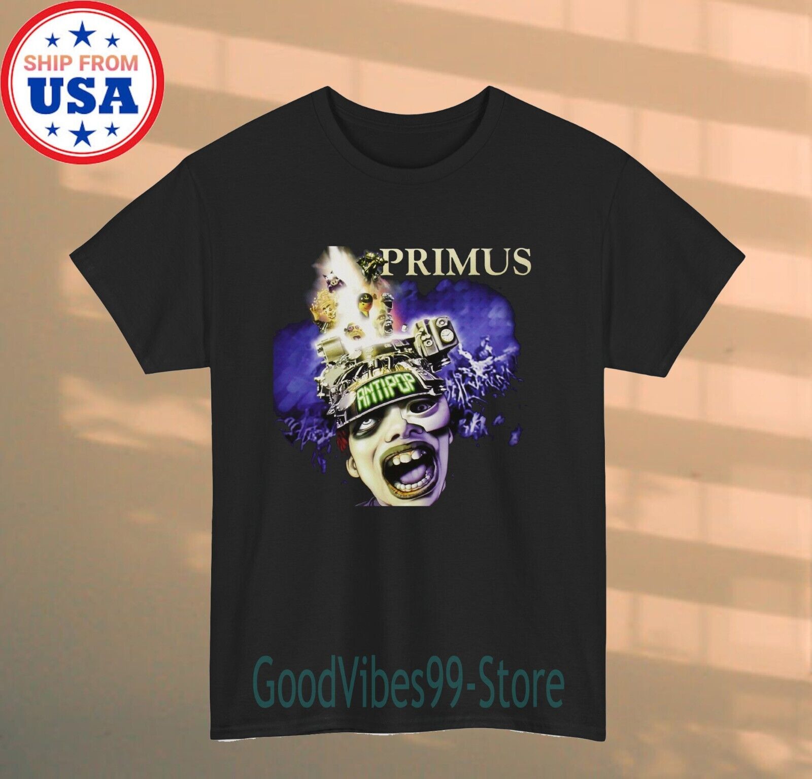 PRIMUS Antipop Men's Black T-shirt Size S-5XL PRIMUS Antipop Men's Black T-shirt Size S-5XL