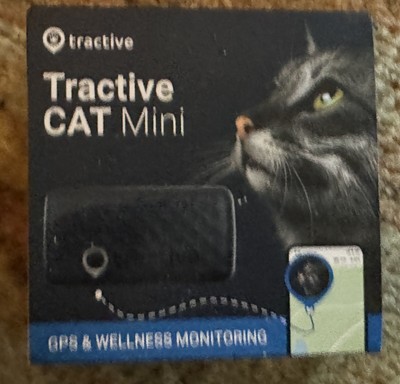 Tractive Mini GPS Cat Tracker 6.5 lbs+ Waterproof Black