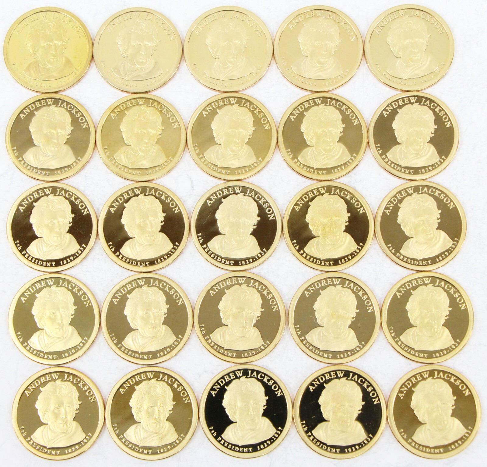 2008-S Andrew Jackson Proof Presidential Dollar Roll of 25