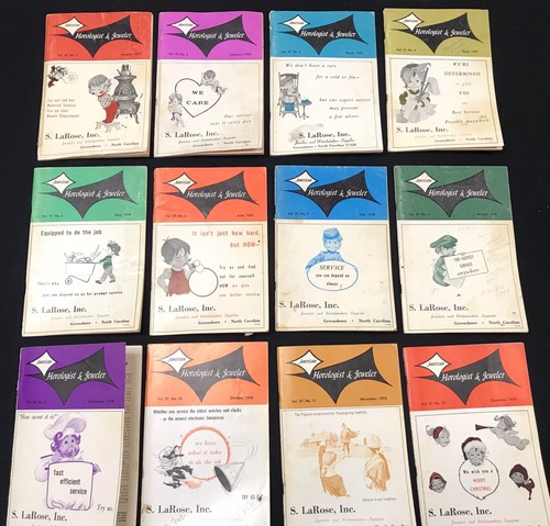 113 Qty - Lot of vintage American Horologist and Jeweler Magazine 1962 - 1976