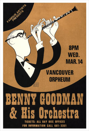 Benny Goodman concert poster print