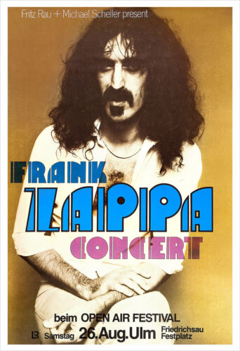 Frank Zappa Germany 1978 concert poster print