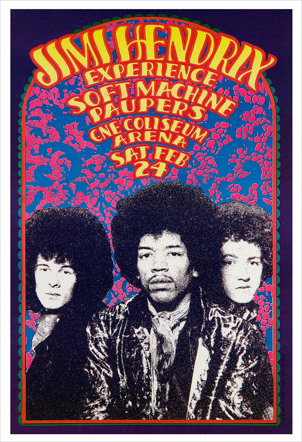 Jimi Hendrix Experience 1968 Concert Poster print | eBay