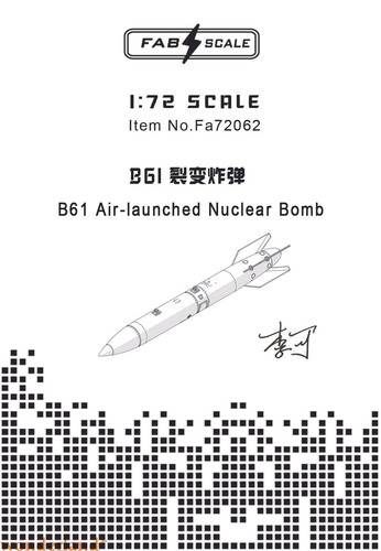 FAB FA72062 1/72 B61 Air-launched Nuclear Bomb | eBay