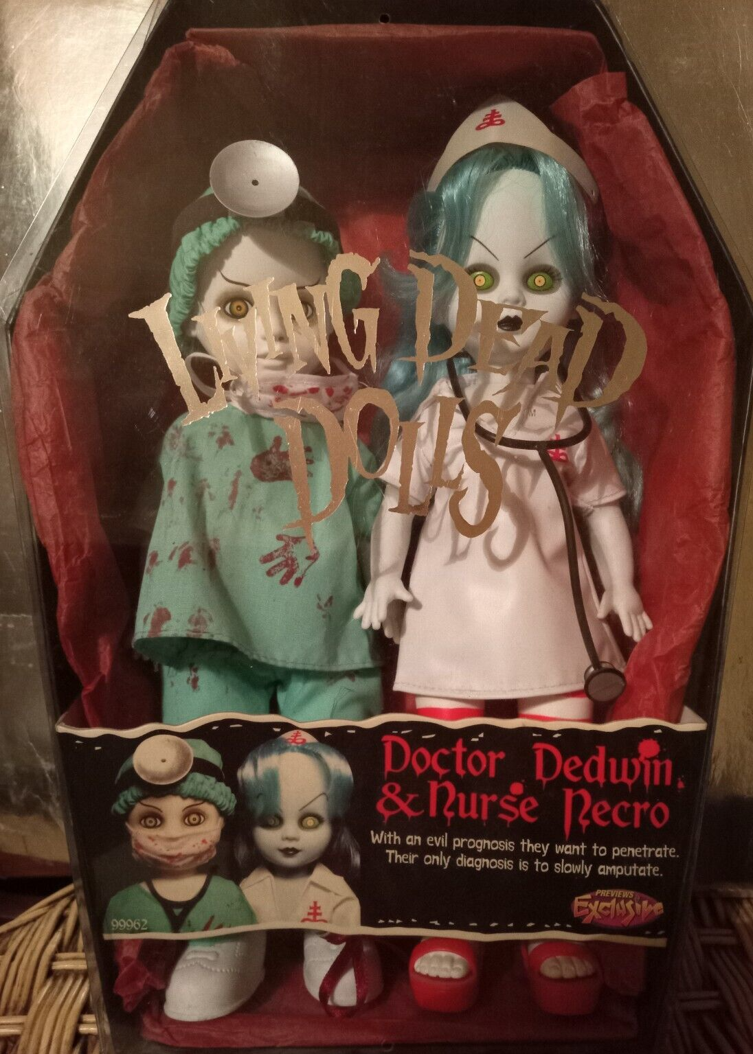 Living Dead Dolls Dr LDD Doctor Dedwin And Nurse Necro Pair