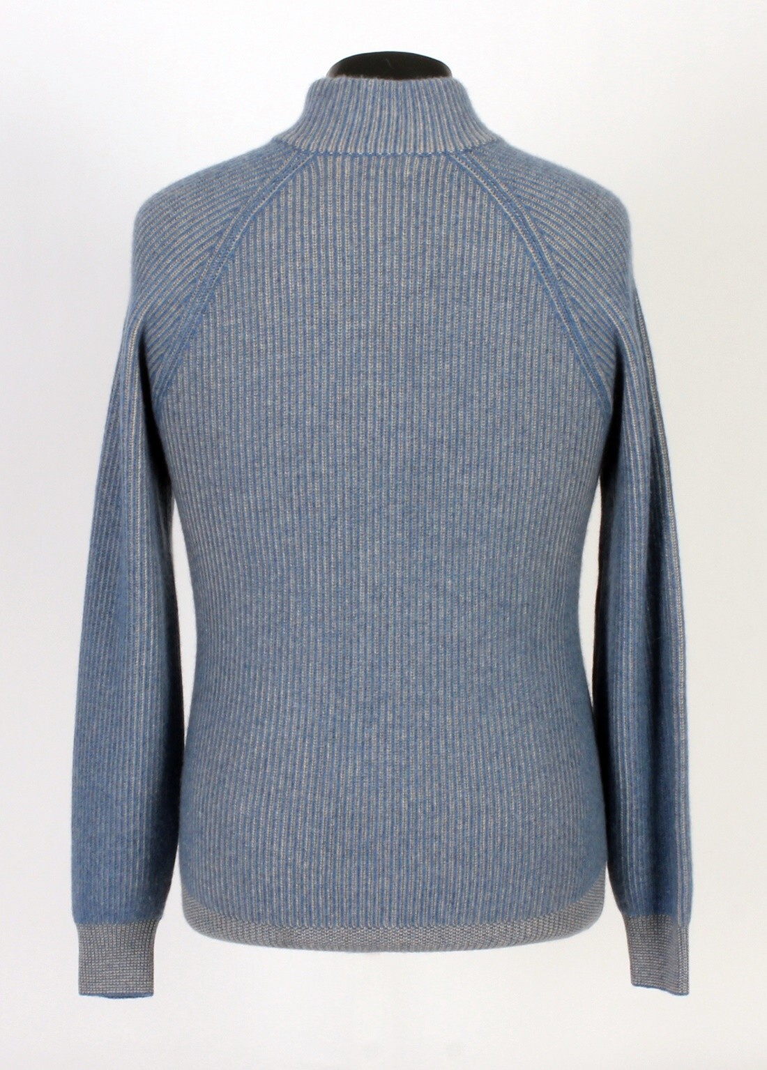 Pre-owned Brunello Cucinelli $4400  100% Cashmere Full Zip Sweater - Blue - 50 M