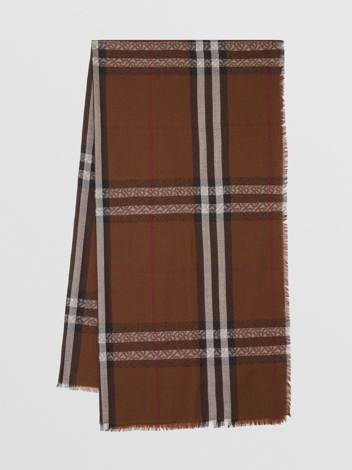 スカーフ Burberry Embroidered Wool Blend Foulard Embroidered wool blend foulard BURBERRY (8078782)