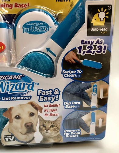 Hurricane Fur Wizard Pet Hair Remover & Lint Remover by BulbHead, Fur Remover