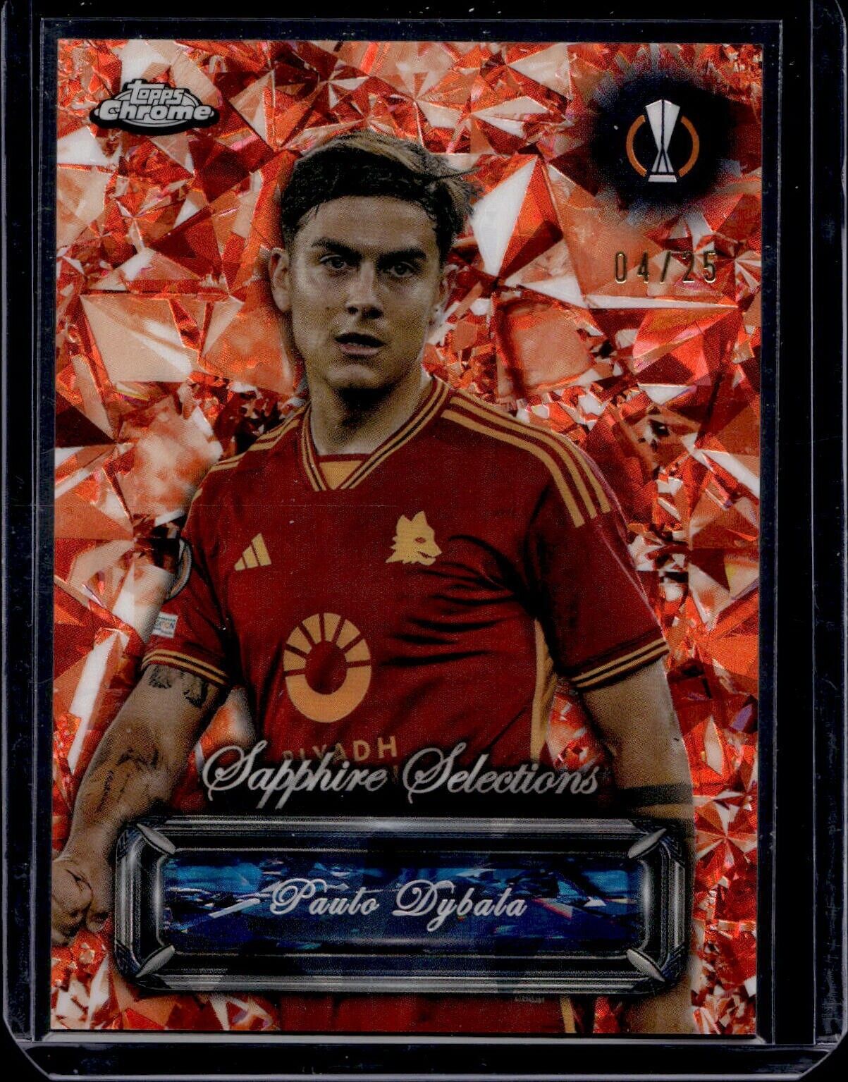 2023-24 Topps Chrome Sapphire UEFA Paulo Dybala Orange 2023-24 Topps Chrome Sapphire UEFA Paulo Dybala Orange