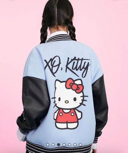 ジャケット・アウター kitty Amazon.com: Hello Kitty Girls Varsity Button Front Letterman