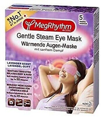 MegRhythm Self Heated Gentle Steam Eye Mask, Lavender, for Relaxation and Eye of