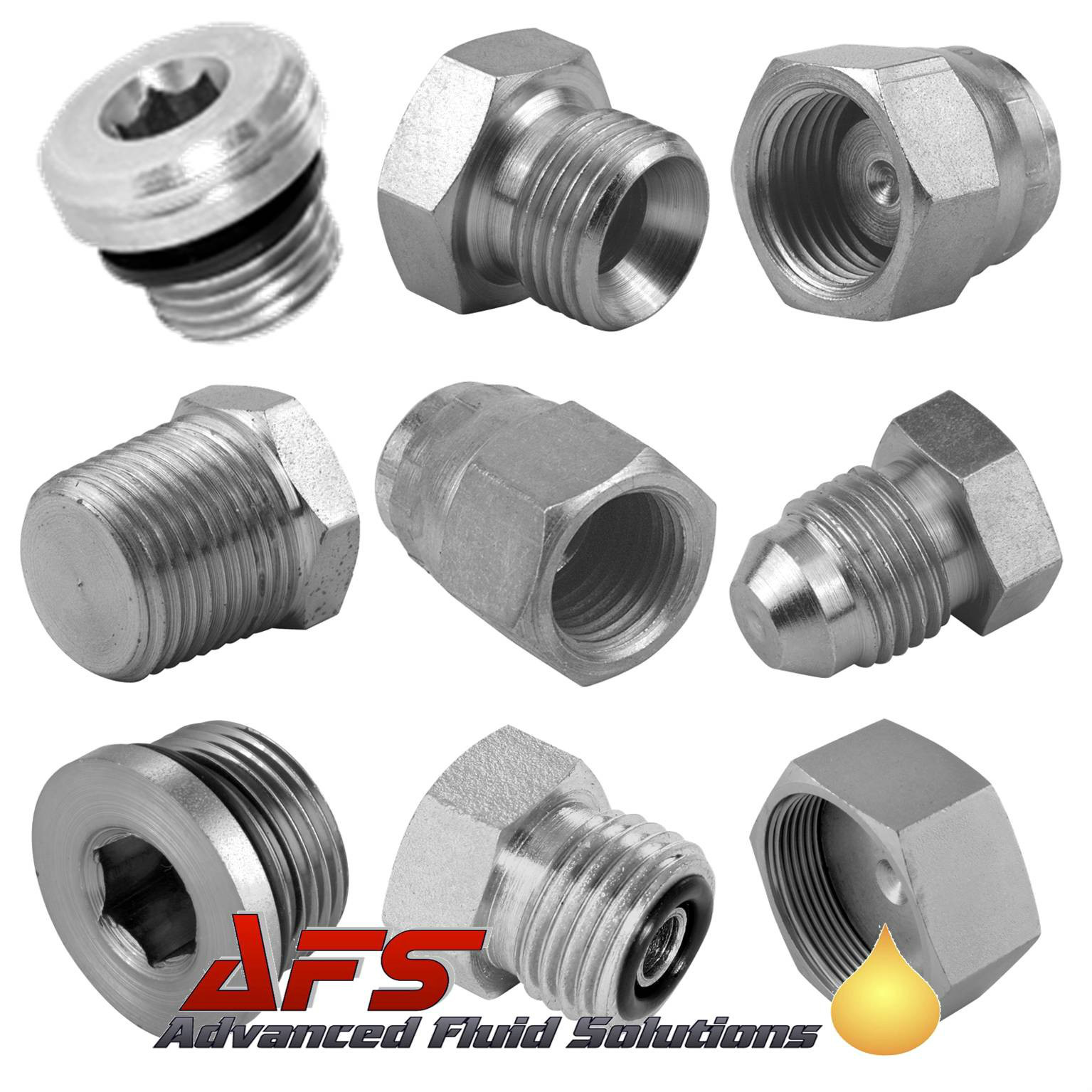 Carbon Steel Hydraulic Blanking Plugs & Caps BSP/BSPT/JIC/Metric/NPT