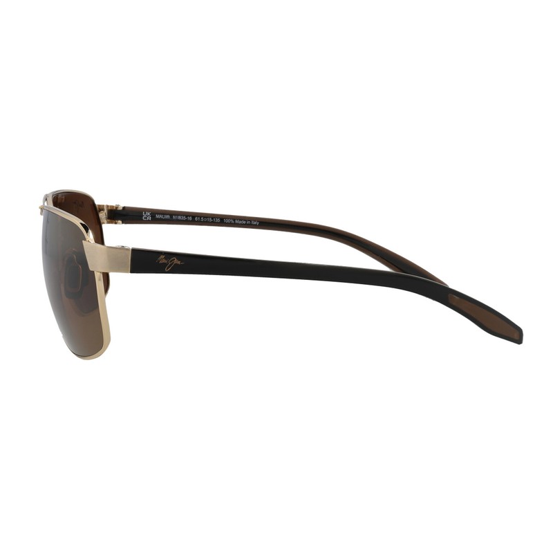 Pre-owned Maui Jim The Bird Mj 835 16 Gold Metal Aviator + Hcl Bronze Polarized Sunglasses