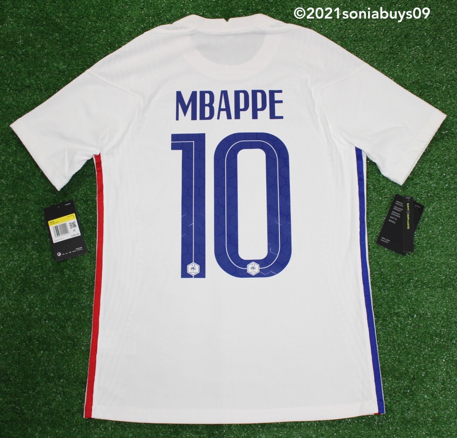 NIKE フランス代表　エムベパ　サッカー　tシャツ　ネイビー　L MBAPPE Kylian Mbappe #10 France Men Nike Soccer Jersey Blue 2018