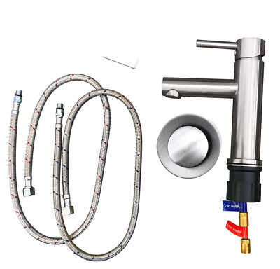 WWW USA Single Handle Basin Faucet Brushed Nickel / BN