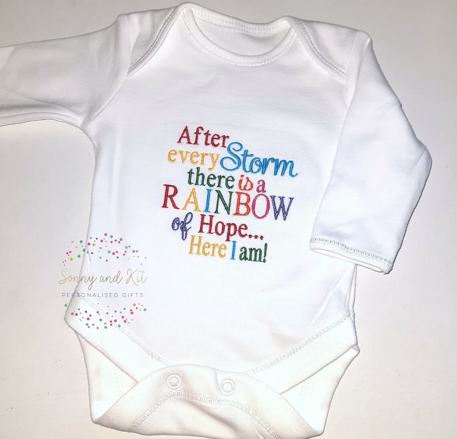 rainbow bodysuit baby