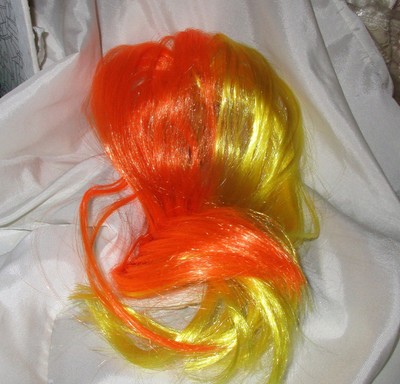 YELLOW-ORANGE ROOTIE Tab Troll 3 in ooak remake custom original molded eyes 60s