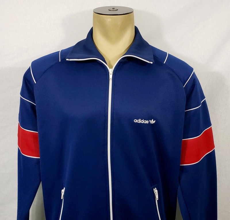 80's　adidas TRACK JACKET Vintage 80's Adidas Classic Full Zip Logo Track Jacket Mens