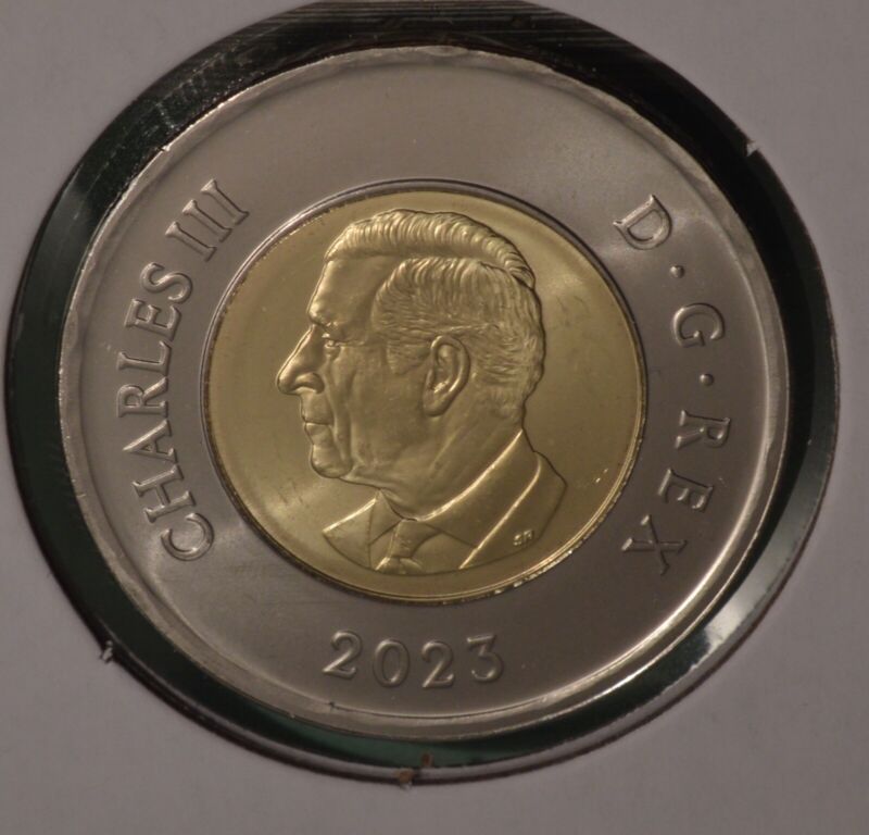 2023 - Canada Toonie $2 Dollar KING CHARLES - From Original Mint Roll 🇨🇦🇨🇦