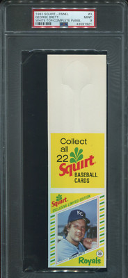 PSA 9 MINT 1982 SQUIRT GEORGE BRETT PANEL WHITE TOP COMPLETE #3 91921 B236