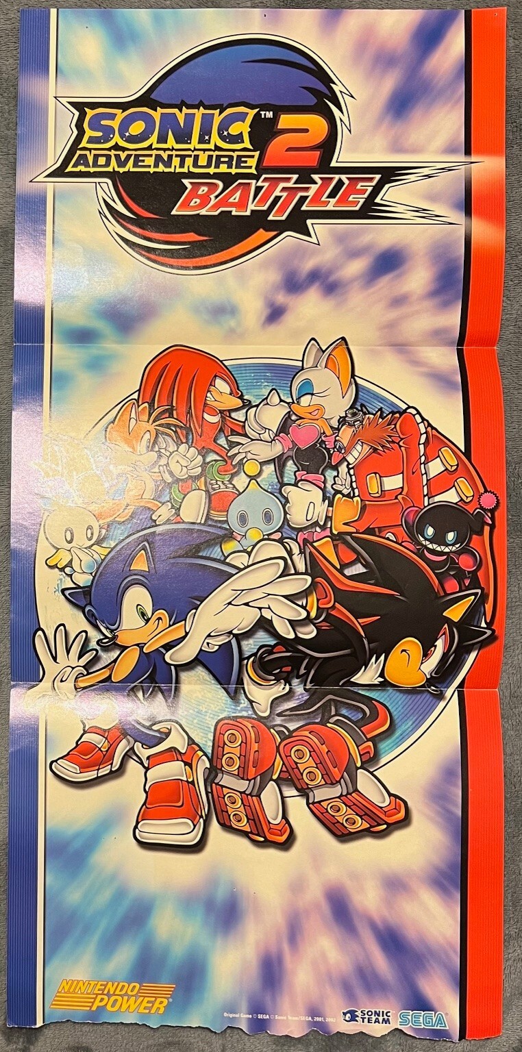 Nintendo Power 2002 Sonic Adventure 2 Battle Poster