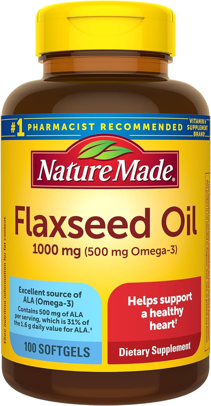 1000 Mg, Fish Free Omega 3 For Heart Health Support, 100 Sof