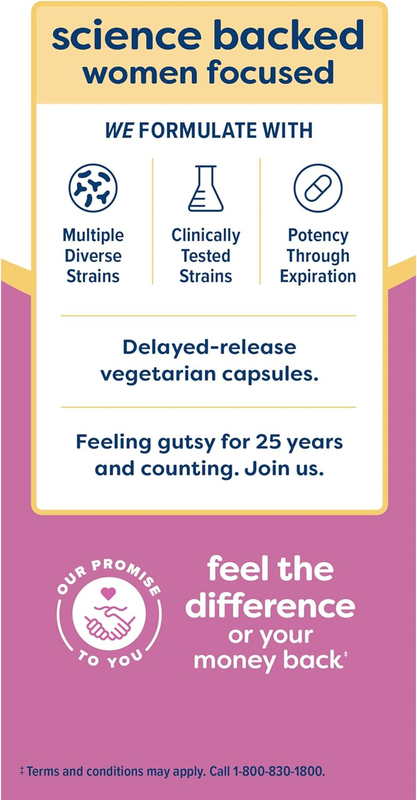 Renew Life Women'S Probiotic Capsules, Supports Ph Balance for Women, Vaginal, U