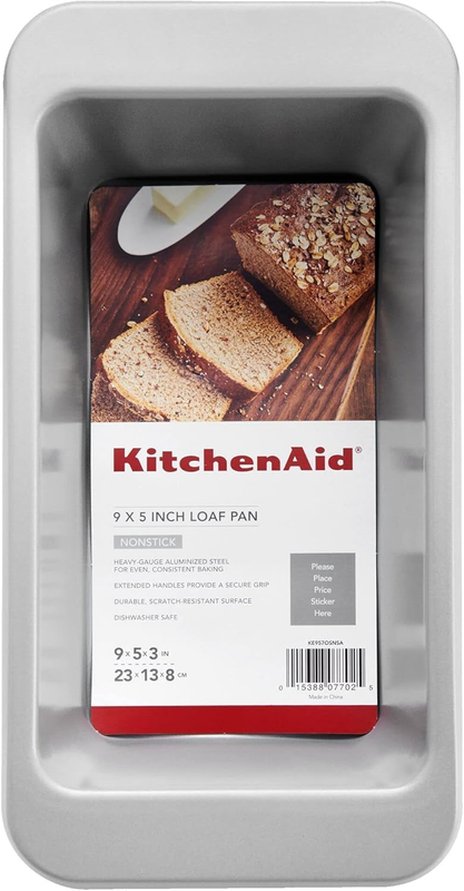 - Non Stick Aluminized Steel Loaf Pan, Scratch Resistant, Ideal for Baking (Silv