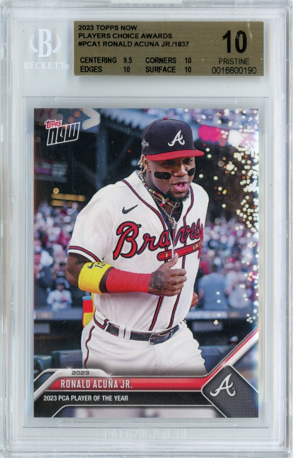 2023 TOPPS NOW PLAYERS CHOICE AWARDS #PCA1 RONALD ACUNA JR