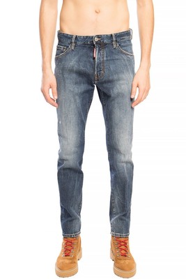 Pre-owned Dsquared2 Dsquared² Navy Distressed 'cool Guy Jean' Denim Pants In Blue