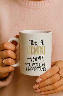 Zodiac Gemini Mug Funny Slogan Astrology Sign Present Cup Gift Birthday Workmate