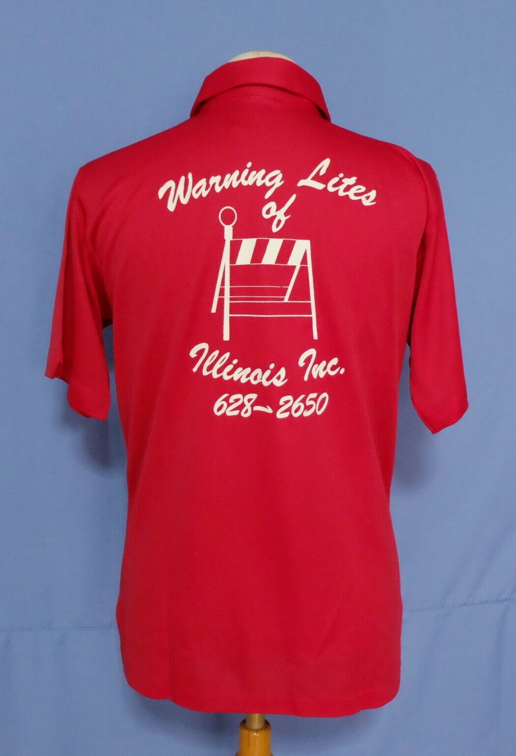 Vintage 70's Hilton Polyester Red White with Screen Men's