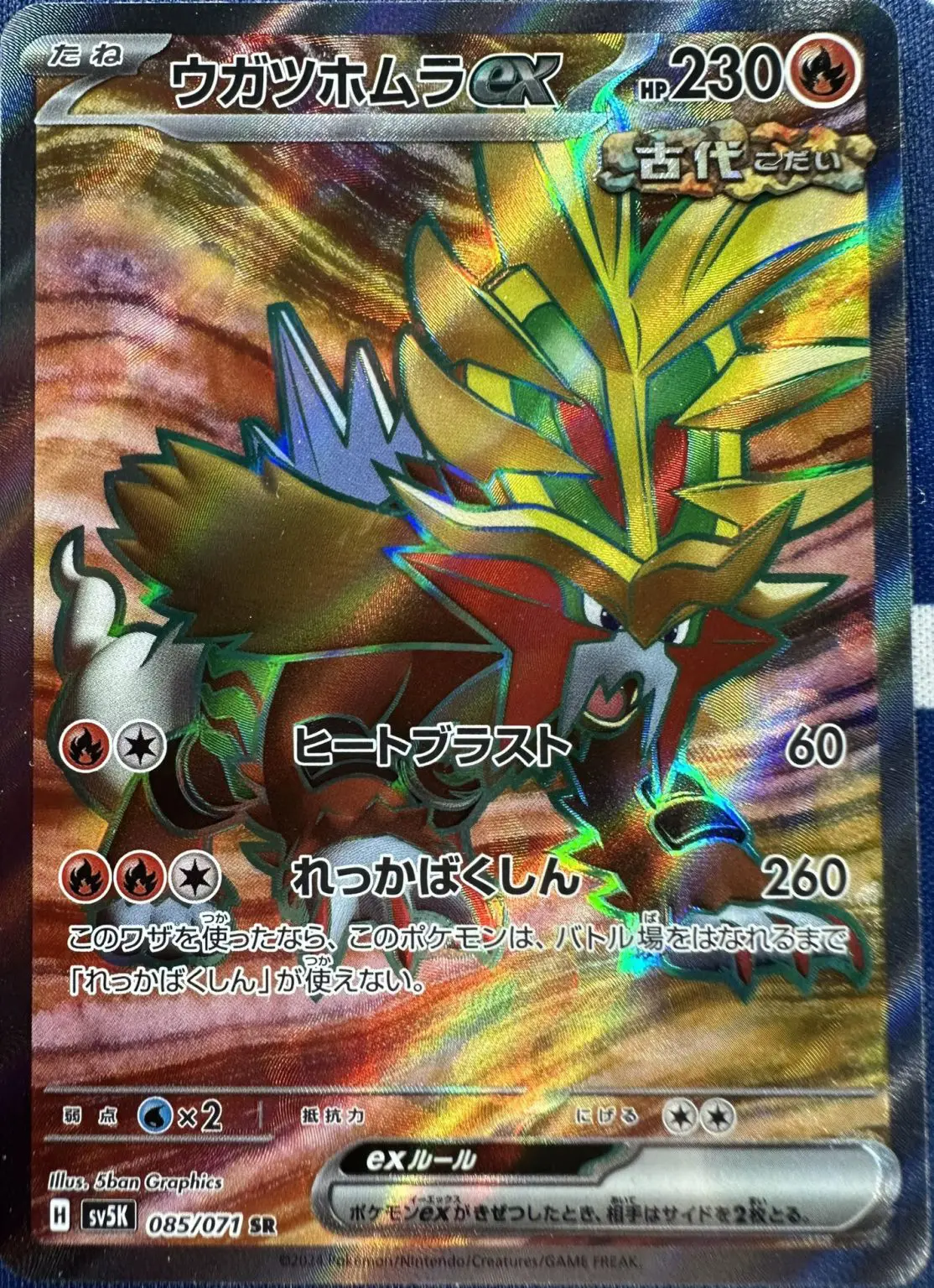 ファイヤーEX-CR SR PSL Pokemon Cards Gouging Fire ex SR Wild Force NM Japanese