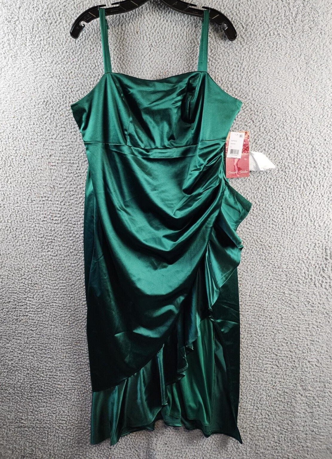 Emerald Sundae Trendy Plus Size Ruffled Midi Dress Women's 18 Hunter Sleeveless~ - Picture 2 of 14
